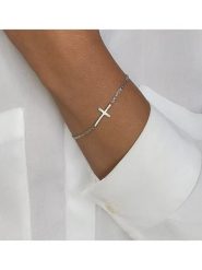 Eclat d'Argent Srebrna bransoletka z elementem ozdobnym rozmiar: onesize. Szare bransoletki damskie Eclat d'Argent, srebrne. Za 52.99 zł.