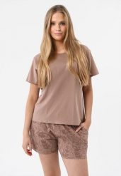 Piżama damska dwuczęściowa U-RAVA. Piżamy damskie Volcano, xxl, bez wzorów, z bawełny, bez ramiączek. Za 99.99 zł.