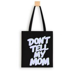 Torba miejska Bumpie Crew Don't Tell My Mom. Czarne torby męskie na ramię Bumpie Crew, bez wzorów, z bawełny, z nadrukiem, bez dodatków. Za 35.00 zł.