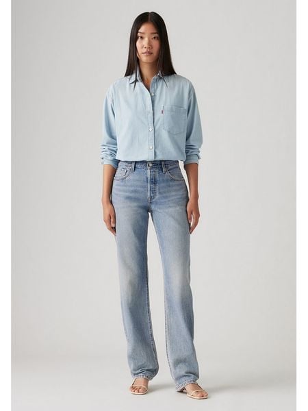 Levi's Dżinsy "501" - Regular fit - w kolorze błękitnym rozmiar: W25/L32. Niebieskie jeansy damskie Levi's. Za 186.19 zł.