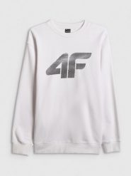 4F Bluza dresowa nierozpinana bez kaptura męska - biała M. Białe bluzy bez kaptura męskie 4f, m, z dresówki. Za 159.99 zł.