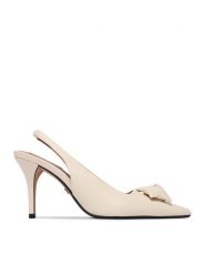 Nine West Szpilki EO-C6030-1 Kremowy. Białe szpilki Nine West, bez wzorów, ze skóry, bez obcasa. Za 279.99 zł.