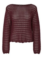 Pieces Sweter "Fallon" w kolorze brązowym rozmiar: S. Brązowe swetry klasyczne damskie Pieces, s, bez kołnierzyka. Za 105.38 zł.