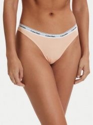 Calvin Klein Underwear Stringi 000QD5043E Pomarańczowy. Brązowe stringi damskie Calvin Klein Underwear, l, bez wzorów, z bawełny. Za 79.99 zł.