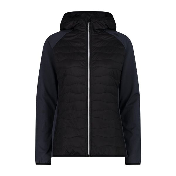 Damska kurtka hybrydowa z kapturem CMP. Czarne kurtki damskie CMP, bez wzorów, z kapturem. Za 340.00 zł.