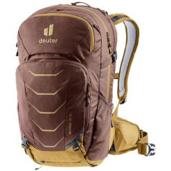 Plecak na rower damski Deuter Attack 18 SL - raisin/almond. Brązowe plecaki damskie Deuter, bez wzorów, z materiału. Za 852.49 zł.