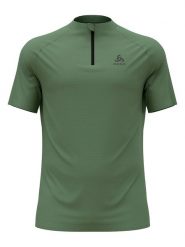 Odlo Koszulka "Essential" w kolorze zielonym do biegania rozmiar: S. Zielone t-shirty sportowe męskie Odlo, s, z materiału, bez ramiączek, do biegania. Za 136.13 zł.