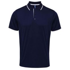 Męska Koszulka Polo Coolchecker Contrast. Niebieskie koszulki polo męskie PREMIER, m, bez wzorów, bez ramiączek. Za 92.99 zł.