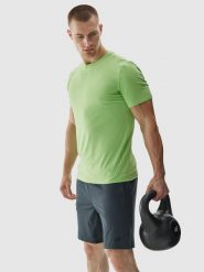 4F Spodenki treningowe regular szybkoschnące męskie - szare XL. Szare szorty sportowe męskie 4f, m, z dzianiny, na fitness i siłownię. Za 99.99 zł.