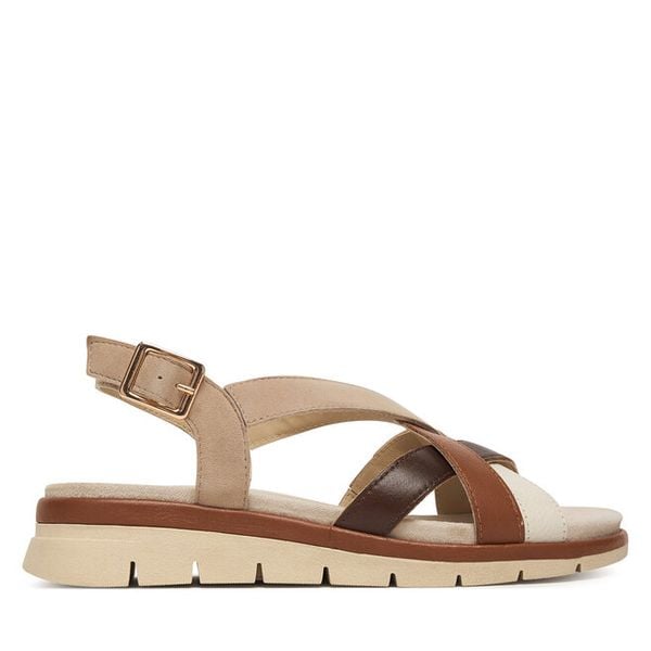 Sandały Ara. Brązowe sandały damskie Ara, bez wzorów, bez obcasa, na płaskiej podeszwie. Za 429.99 zł.