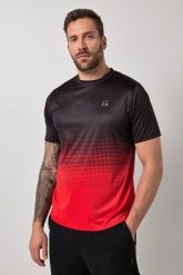 Męska T-shirt FLEXNAMIC® fitness nadruk na całej powierzchni rękaw 1/2. Czarne t-shirty męskie JAY-PI, m, bez wzorów, z dżerseju, bez kołnierzyka. Za 111.99 zł.