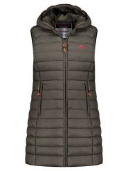 Geographical Norway Kamizelka pikowana "Vatikolor" w kolorze khaki rozmiar: M. Brązowe kamizelki damskie Geographical Norway, m. Za 209.33 zł.