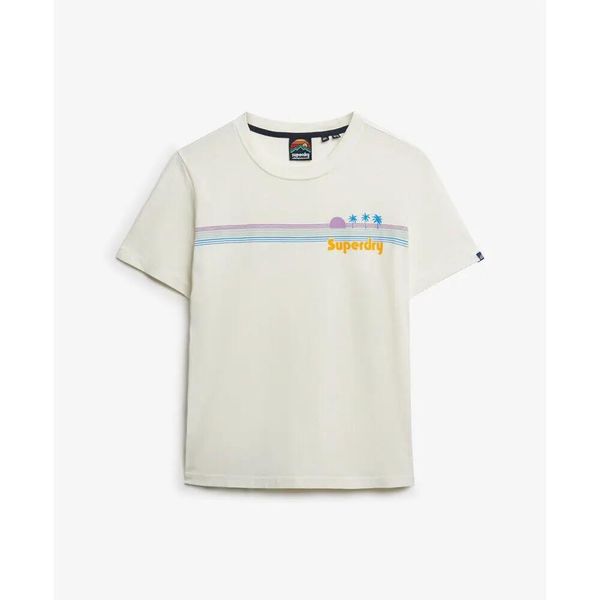 Damska koszulka w paski Superdry. Białe t-shirty damskie Superdry., s, bez wzorów, bez kołnierzyka. Za 135.70 zł.