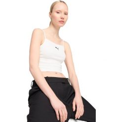 Podkoszulek Puma Wardrobe Ess Ribbed Tank Top, Kobiety. Białe topy damskie Puma, xl, bez wzorów, z bawełny, bez ramiączek. Za 290.00 zł.