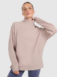 4F Bluza dresowa do jogi i pilatesu damska - beżowa M. Brązowe bluzy bez kaptura damskie 4f, l, z bawełny. W wyprzedaży za 169.99 zł.