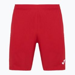 Spodenki tenisowe męskie Joma Montreal. Czerwone szorty męskie Joma, bez wzorów, z materiału, klasyczne. Za 94.99 zł.