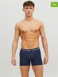 Jack & Jones Bokserki (3 pary) w kolorze granatowym rozmiar: S. Niebieskie bokserki męskie Jack & Jones, bez wzorów. Za 99.95 zł.