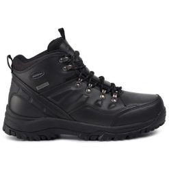 Buty trekkingowe męskie SKECHERS RELMENT TRAVEN skóra. Czarne buty trekkingowe męskie Skechers, ze skóry, bez zapięcia. Za 378.00 zł.