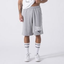Iconic Shorts Siwy Melanz Bawelna, Poliester. Szare szorty męskie Everlast, bez wzorów, z bawełny. Za 151.60 zł.