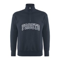 Bluza męska PROSTO Half Zip Mobi. Niebieskie bluzy bez kaptura męskie Prosto., m. Za 249.99 zł.