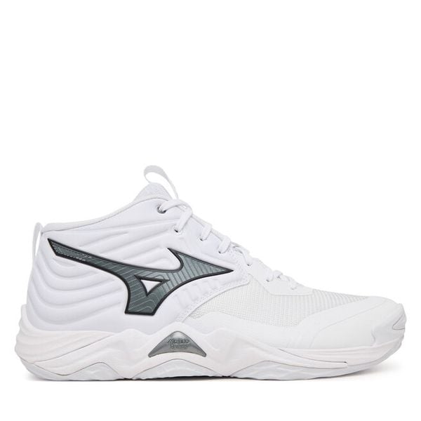 Buty halowe Mizuno. Białe buty sportowe na co dzień męskie Mizuno, bez zapięcia, mizuno wave. Za 729.99 zł.