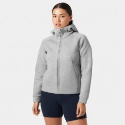 Bluza Damska Helly Hansen W Hp Ocean Fz Short. Szare bluzy sportowe damskie Helly Hansen, bez wzorów, bez ramiączek, z kapturem. Za 579.00 zł.