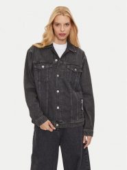 Karl Lagerfeld Jeans Kurtka jeansowa 246J1401 Szary Relaxed Fit. Szare kurtki damskie Karl Lagerfeld Jeans, xs, bez wzorów, z bawełny, bez kaptura. W wyprzedaży za 429.99 zł.