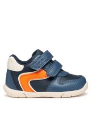 Geox Sneakersy B Zapito B556CA 054FU C4B2T Niebieski. Niebieskie buty sportowe chłopięce Geox, ze skóry, bez zapięcia. Za 179.99 zł.