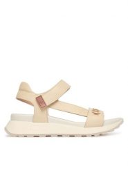 Hispanitas Sandały HV264521 C010 Écru. Sandały damskie Hispanitas, bez wzorów, ze skóry, bez obcasa, na płaskiej podeszwie. Za 549.99 zł.