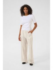 Kaffe Spodnie w kolorze biało-beżowym rozmiar: 38. Białe spodnie materiałowe damskie Kaffe, bez wzorów, z materiału, z podwyższonym stanem. Za 97.51 zł.