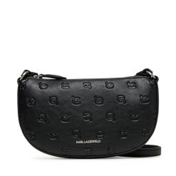 Torebka KARL LAGERFELD. Czarne listonoszki damskie Karl Lagerfeld, bez wzorów, bez dodatków. Za 449.99 zł.