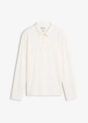 Koszulka polo z czystej bawełny organicznej. Białe koszulki męskie z długim rękawem bonprix, m, z bawełny. Za 109.99 zł.