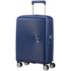 American Tourister Walizka Soundbox 55, Granatowy. Niebieskie walizki AMERICAN TOURISTER, bez wzorów. W wyprzedaży za 449.00 zł.