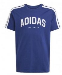 Dziecięca Koszulka adidas Codes Collegiate Graphic Tee Lifestyle. Niebieskie bluzki sportowe damskie Adidas, uniwersalny, z bawełny, bez kołnierzyka, bez ramiączek. Za 81.99 zł.