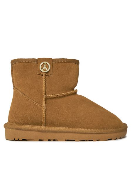 Patrizia Pepe Śniegowce PPJ794.24 S Brązowy. Brązowe kozaki dziewczęce Patrizia Pepe, bez wzorów, ze skóry, bez obcasa. Za 309.99 zł.