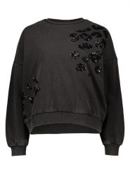 Pieces Bluza w kolorze antracytowym rozmiar: L. Czarne bluzy bez kaptura damskie Pieces, l. Za 91.99 zł.