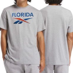T-shirt męski treningowy Reebok Logo Florida 100206434. Szare t-shirty męskie Reebok, m, bez wzorów, bez kołnierzyka. Za 69.00 zł.