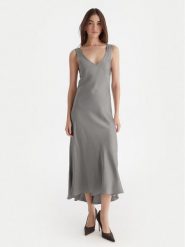 ViCOLO Sukienka koktajlowa TF0247 Szary Regular Fit. Szare sukienki damskie ViCOLO, m, bez wzorów, z wiskozy, wizytowe, bez kołnierzyka, bez ramiączek. Za 399.99 zł.