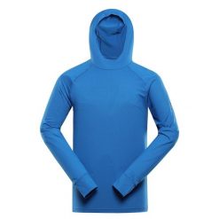 Bluza z kapturem Alpine Pro Izar. Niebieskie bluzy z kapturem męskie Alpine Pro, l, z elastanu. Za 220.85 zł.