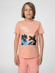 4F T-Shirt 4FJSS23TTSHM288 Różowy Regular Fit. Czerwone t-shirty chłopięce 4f, bez wzorów, z bawełny, bez ramiączek. Za 39.99 zł.