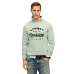 Bluza Superdry Vintage Wash. Zielone bluzy bez kaptura męskie Superdry., s, z materiału. Za 294.25 zł.