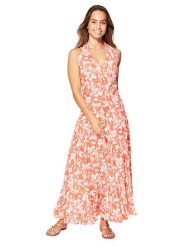 Aller Simplement Sukienka w kolorze pomarańczowo-białym rozmiar: 42. Pomarańczowe sukienki damskie Aller Simplement, bez wzorów, z bawełny, klasyczne, bez kołnierzyka, bez ramiączek, maxi, sportowe. Za 86.99 zł.