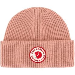 Czapka zimowa Fjallraven 1960 Logo Hat - dusty rose. Czerwone czapki męskie Fjällräven, na zimę, bez wzorów, z dzianiny, eleganckie. Za 330.70 zł.