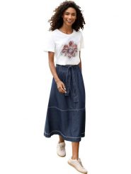 Heine Koszulka w kolorze białym rozmiar: 42. Białe t-shirty damskie Heine, bez wzorów, z bawełny, bez kołnierzyka. Za 72.95 zł.