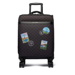 Walizka kabinowa KARL LAGERFELD. Brązowe walizki Karl Lagerfeld, bez wzorów. Za 1,329.00 zł.