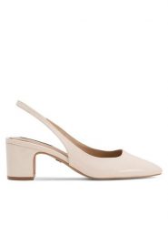 Nine West Sandały 123AL1938-1 Biały. Białe sandały damskie Nine West, bez wzorów, ze skóry, bez obcasa, na słupku. Za 124.99 zł.