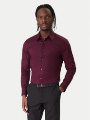 Calvin Klein Koszula LV04LB145G Fioletowy Slim Fit. Fioletowe koszule męskie CALVIN KLEIN, m, bez wzorów, z bawełny, bez kołnierzyka, bez ramiączek. Za 329.99 zł.