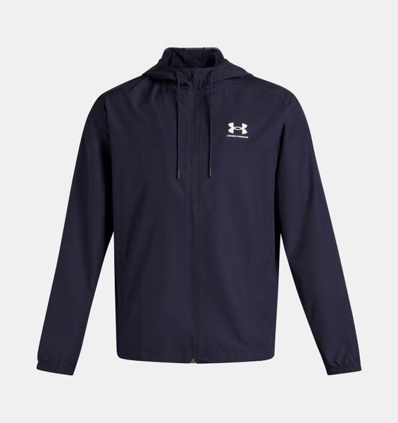 Under Armour UA RIVAL WVN WINDBREAKER Kurtka męska. Niebieskie kurtki męskie Under Armour, m, bez wzorów, z materiału, eleganckie, bez kaptura. W wyprzedaży za 209.99 zł.