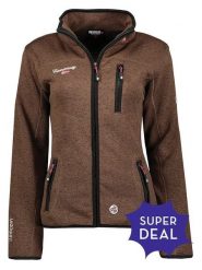 Geographical Norway Kurtka polarowa w kolorze brązowym rozmiar: L. Brązowe kurtki damskie Geographical Norway, l, bez wzorów, z polaru, bez kaptura. Za 143.56 zł.