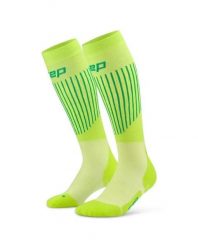 Męskie skarpety kompresyjne na zimę Ski Ultralight CEP. Zielone skarpetki męskie CEP, bez wzorów, z elastanu. Za 229.00 zł.
